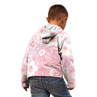 Japan Sakura Floral with Polynesian Vibe Kid Hoodie