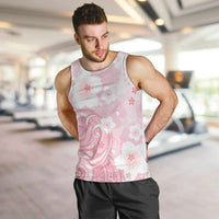 Japan Sakura Floral with Polynesian Vibe Men Tank Top LT9 Pink - Polynesian Pride