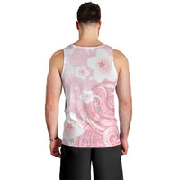 Japan Sakura Floral with Polynesian Vibe Men Tank Top LT9 - Polynesian Pride