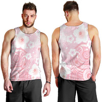 Japan Sakura Floral with Polynesian Vibe Men Tank Top LT9 - Polynesian Pride