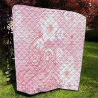 Japan Sakura Floral with Polynesian Vibe Quilt