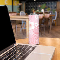 Japan Sakura Floral with Polynesian Vibe Skinny Tumbler LT9 - Polynesian Pride
