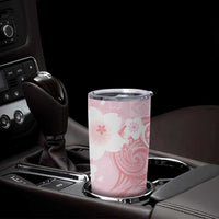 Japan Sakura Floral with Polynesian Vibe Tumbler Cup LT9 - Polynesian Pride