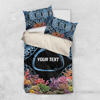 Personalised Nukuoro Micronesia Atoll Bedding Set with Pacific Coral Reef LT9 US Twin 172cm x 218cm Blue - Polynesian Pride