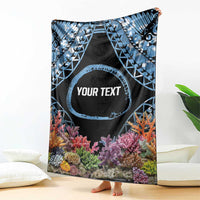 Personalised Nukuoro Micronesia Atoll Blanket with Pacific Coral Reef LT9 - Polynesian Pride