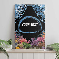Personalised Nukuoro Micronesia Atoll Canvas Wall Art with Pacific Coral Reef LT9 - Polynesian Pride