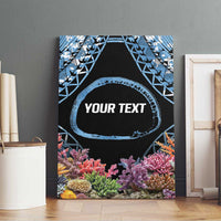 Personalised Nukuoro Micronesia Atoll Canvas Wall Art with Pacific Coral Reef LT9 - Polynesian Pride