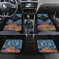 Personalised Nukuoro Micronesia Atoll Car Mats with Pacific Coral Reef LT9 Set 4pcs Blue - Polynesian Pride