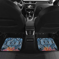 Personalised Nukuoro Micronesia Atoll Car Mats with Pacific Coral Reef LT9 Set 2pcs - Back Blue - Polynesian Pride