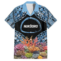 Personalised Nukuoro Micronesia Atoll Family Matching Tank Maxi Dress and Hawaiian Shirt with Pacific Coral Reef