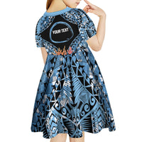 Personalised Nukuoro Micronesia Atoll Kid Short Sleeve Dress with Pacific Coral Reef