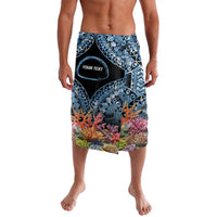 Personalised Nukuoro Micronesia Atoll Lavalava with Pacific Coral Reef LT9 Blue - Polynesian Pride