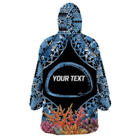 Personalised Nukuoro Micronesia Atoll Wearable Blanket Hoodie with Pacific Coral Reef LT9 - Polynesian Pride