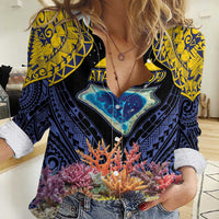 Tokelau Atafu Atoll Personalised Women Casual Shirt Pacific Coral Reef Vibe