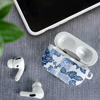 Vintage Hawaii AirPods Case Hibiscus Tapa Tribal With Hawaiian Quilt Pattern Blue LT9 - Polynesian Pride
