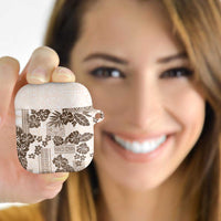 Vintage Hawaii AirPods Case Hibiscus Tapa Tribal With Hawaiian Quilt Pattern Gold LT9 - Polynesian Pride