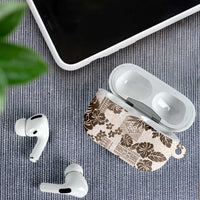 Vintage Hawaii AirPods Case Hibiscus Tapa Tribal With Hawaiian Quilt Pattern Gold LT9 - Polynesian Pride