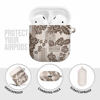 Vintage Hawaii AirPods Case Hibiscus Tapa Tribal With Hawaiian Quilt Pattern Gold LT9 - Polynesian Pride