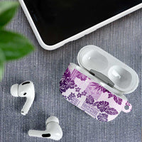 Vintage Hawaii AirPods Case Hibiscus Tapa Tribal With Hawaiian Quilt Pattern Violet LT9 - Polynesian Pride