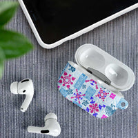 Hawaii Tapa Tribal AirPods Case With Hawaiian Quilt Pattern Blue LT9 - Polynesian Pride