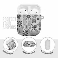 Hawaii Tapa Tribal AirPods Case With Hawaiian Quilt Pattern Black LT9 - Polynesian Pride