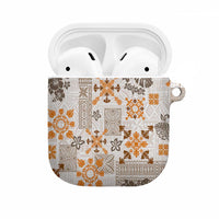 Hawaii Tapa Tribal AirPods Case With Hawaiian Quilt Pattern Gold LT9 Gold - Polynesian Pride