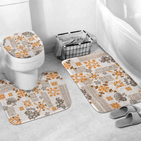 Hawaii Tapa Tribal Bathroom Set With Hawaiian Quilt Pattern Gold - Polynesian Pride