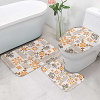 Hawaii Tapa Tribal Bathroom Set With Hawaiian Quilt Pattern Gold - Polynesian Pride