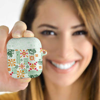 Hawaii Tapa Tribal AirPods Case With Hawaiian Quilt Pattern Green LT9 - Polynesian Pride