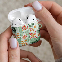 Hawaii Tapa Tribal AirPods Case With Hawaiian Quilt Pattern Green LT9 - Polynesian Pride