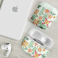 Hawaii Tapa Tribal AirPods Case With Hawaiian Quilt Pattern Green LT9 - Polynesian Pride