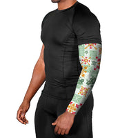 Hawaii Tapa Tribal Arm Sleeves With Hawaiian Quilt Pattern Green LT9 - Polynesian Pride