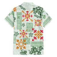Hawaii Tapa Tribal Hawaiian Shirt With Hawaiian Quilt Pattern Green LT9 - Polynesian Pride