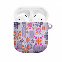 Hawaii Tapa Tribal AirPods Case With Hawaiian Quilt Pattern Violet LT9 Violet - Polynesian Pride