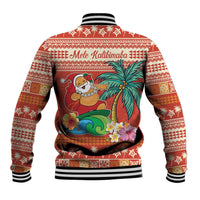 Hawaii Mele Kalikimaka Baseball Jacket Surfing Santa Funny Christmas LT9 - Polynesian Pride