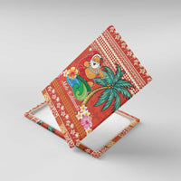 Hawaii Mele Kalikimaka Canvas Wall Art Surfing Santa Funny Christmas LT9 With Frame Red - Polynesian Pride