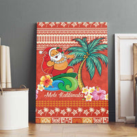Hawaii Mele Kalikimaka Canvas Wall Art Surfing Santa Funny Christmas LT9 - Polynesian Pride