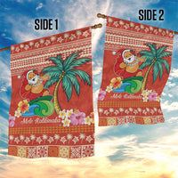 Hawaii Mele Kalikimaka Garden Flag Surfing Santa Funny Christmas LT9 - Polynesian Pride