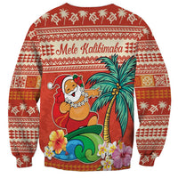 Hawaii Mele Kalikimaka Sweatshirt Surfing Santa Funny Christmas LT9 - Polynesian Pride