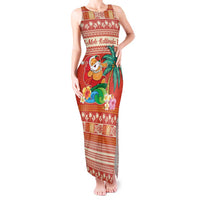 Hawaii Mele Kalikimaka Tank Maxi Dress Surfing Santa Funny Christmas LT9 Women Red - Polynesian Pride
