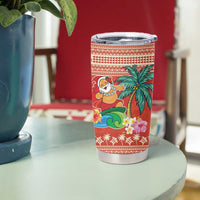 Hawaii Mele Kalikimaka Tumbler Cup Surfing Santa Funny Christmas LT9 - Polynesian Pride