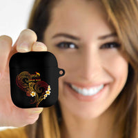 Personalised Papua New Guinea Sepik AirPods Case Plumeria Floral Tribal Pattern - Polynesian Pride