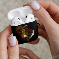 Personalised Papua New Guinea Sepik AirPods Case Plumeria Floral Tribal Pattern LT9 - Polynesian Pride