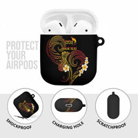 Personalised Papua New Guinea Sepik AirPods Case Plumeria Floral Tribal Pattern LT9 - Polynesian Pride