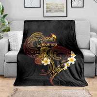 Personalised Papua New Guinea Sepik Blanket Plumeria Floral Tribal Pattern - Polynesian Pride