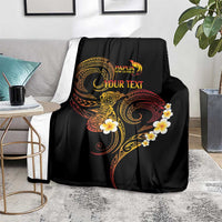 Personalised Papua New Guinea Sepik Blanket Plumeria Floral Tribal Pattern - Polynesian Pride
