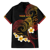 Personalised Papua New Guinea Sepik Hawaiian Shirt Plumeria Floral Tribal Pattern - Polynesian Pride