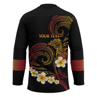 Personalised Papua New Guinea Sepik Hockey Jersey Plumeria Floral Tribal Pattern LT9 - Polynesian Pride