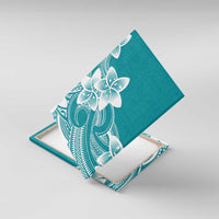 Polynesian Plumeria Flowers Tribal Canvas Wall Art Pacific Tattoo Teal Style LT9 With Frame Teal - Polynesian Pride