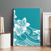 Polynesian Plumeria Flowers Tribal Canvas Wall Art Pacific Tattoo Teal Style LT9 - Polynesian Pride